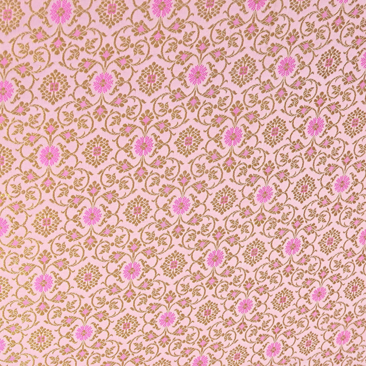 Premium Satin Zari Ideal Brocade Fabric | Luxury Traditional Designer Brocade Fabric | HS0081-3