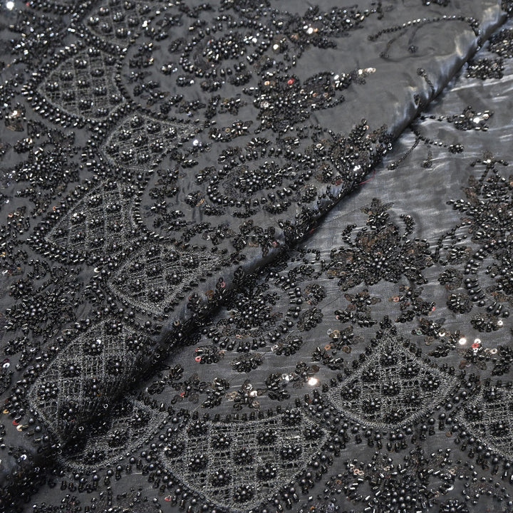 Imported Handwork Embroidery Fabric 60" | Designer Fabrics | AF6819-05
