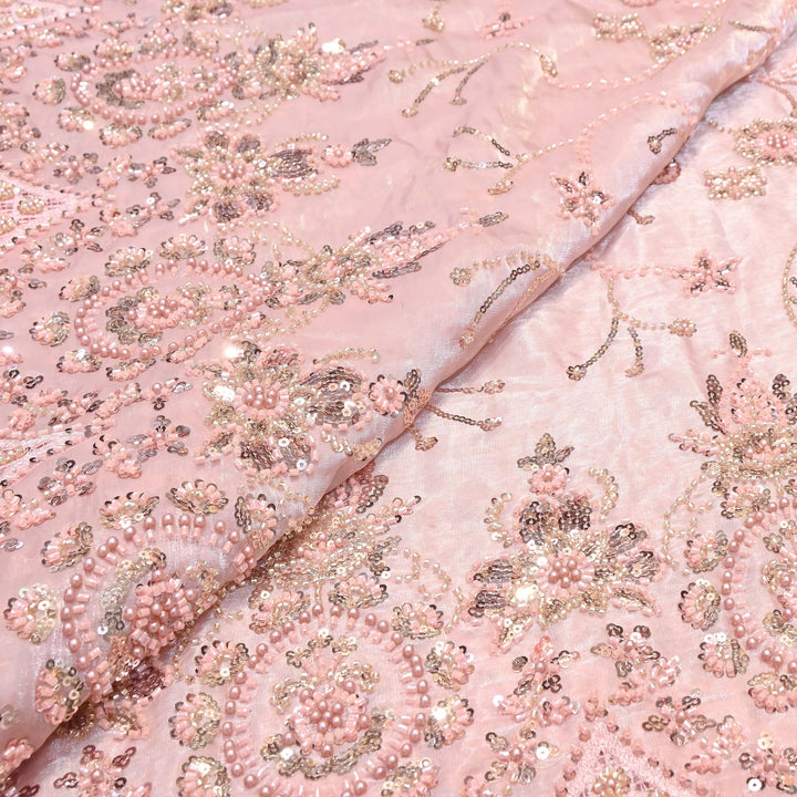 Imported Handwork Embroidery Fabric 60" | Designer Fabrics | AF6819-06