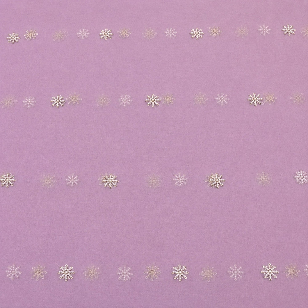 Silk Organza Moti & Sequence Embroidery Designer Fabric- PA2178-4