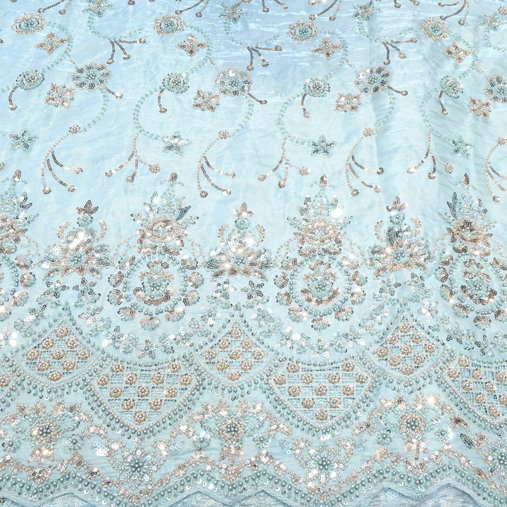 Imported Handwork Embroidery Fabric 60" | Designer Fabrics | AF6819-07