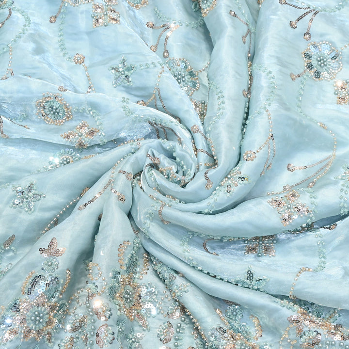 Imported Handwork Embroidery Fabric 60" | Designer Fabrics | AF6819-07