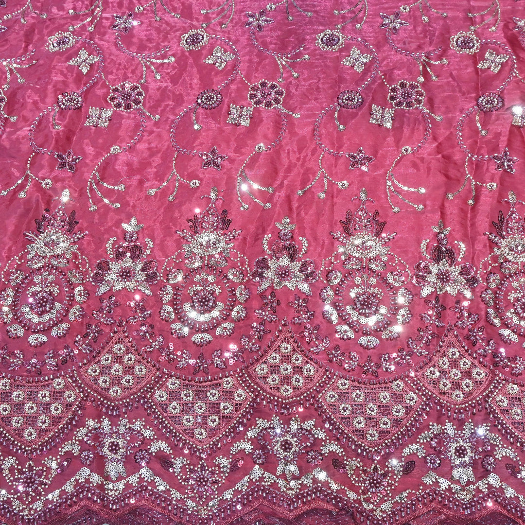 Imported Handwork Embroidery Fabric 60" | Designer Fabrics | AF6819-08