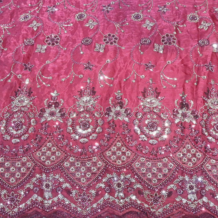 Imported Handwork Embroidery Fabric 60" | Designer Fabrics | AF6819-08
