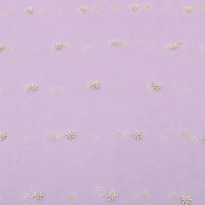 Silk Organza Moti & Sequence Embroidery Designer Fabric- PA2178-3