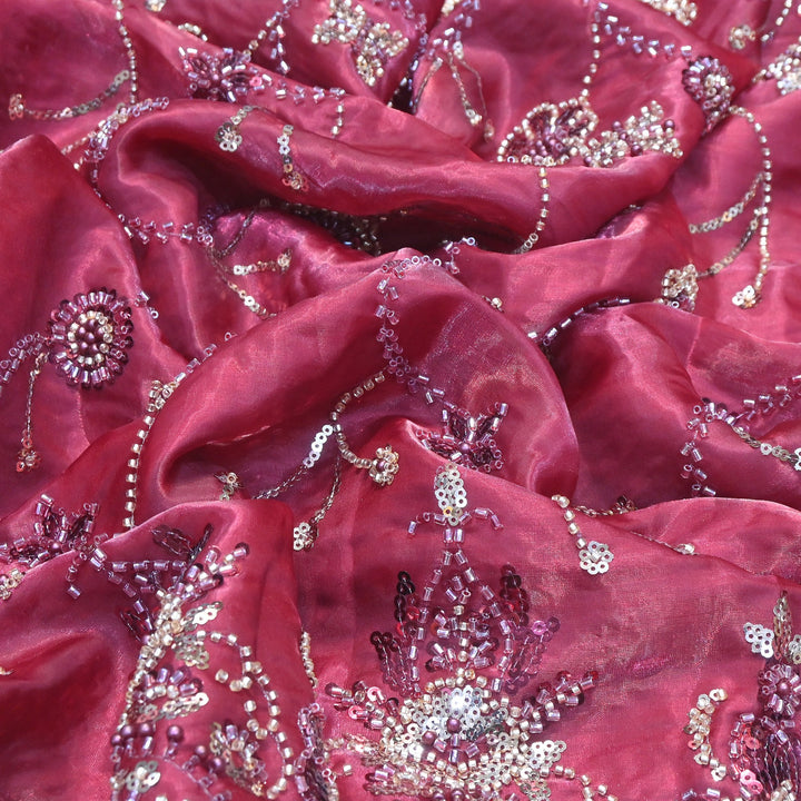 Imported Handwork Embroidery Fabric 60" | Designer Fabrics | AF6819-08
