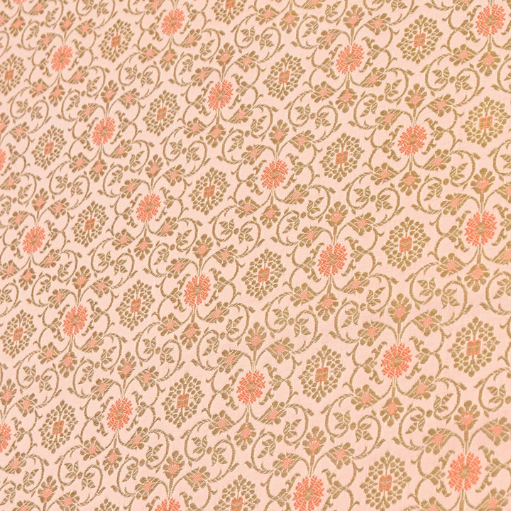 Premium Satin Zari Ideal Brocade Fabric | Luxury Traditional Designer Brocade Fabric | HS0081-6