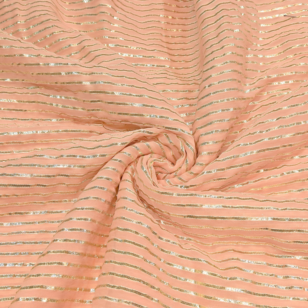 Dyed Viscose Georgette Gota Patti Fabric 44" – Premium Embellished Designer Fabric - RC2335-2