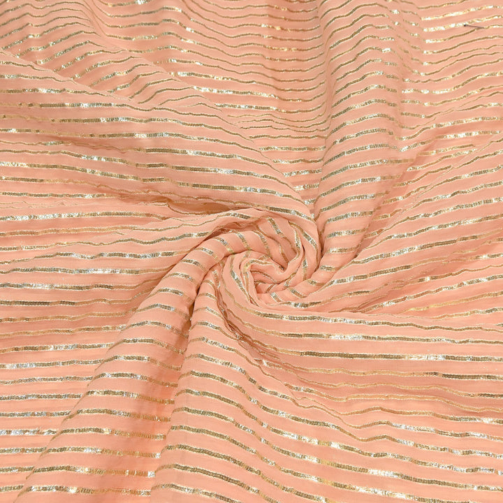 Dyed Viscose Georgette Gota Patti Fabric 44" – Premium Embellished Designer Fabric - RC2335-2