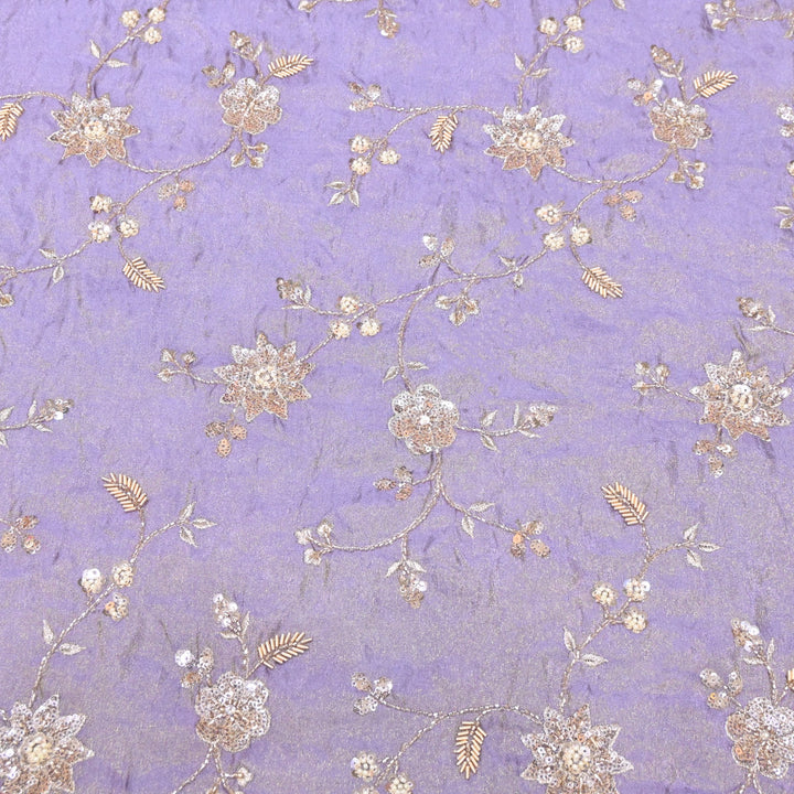 Tissue Moti & Sequins Embroidery Fabric | Elegant Designer Party Wear Fabric | V2734C-04