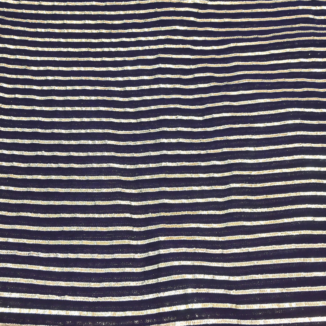 Dyed Viscose Georgette Gota Patti Fabric 44" – Premium Embellished Designer Fabric - RC2335-3