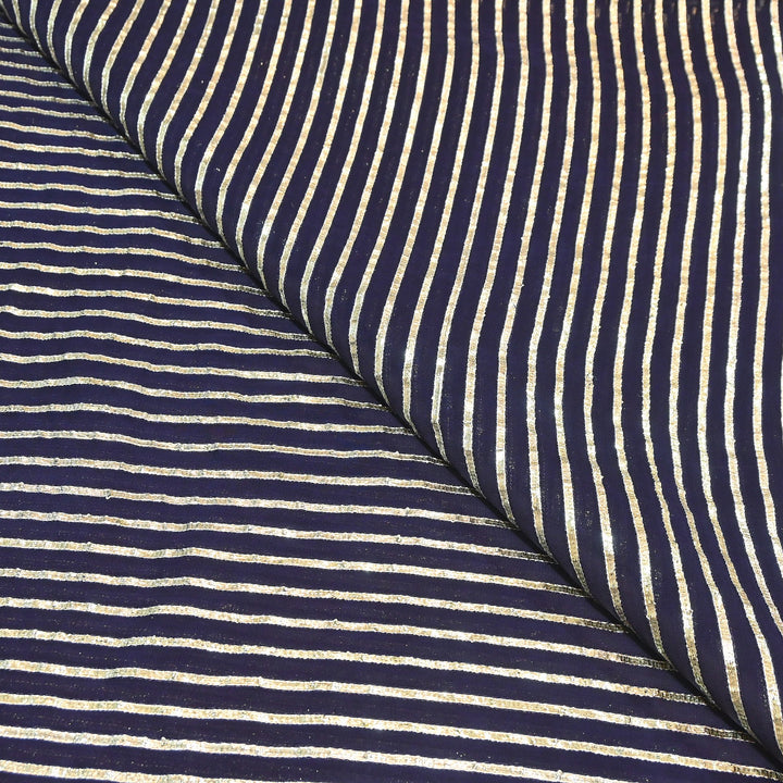 Dyed Viscose Georgette Gota Patti Fabric 44" – Premium Embellished Designer Fabric - RC2335-3