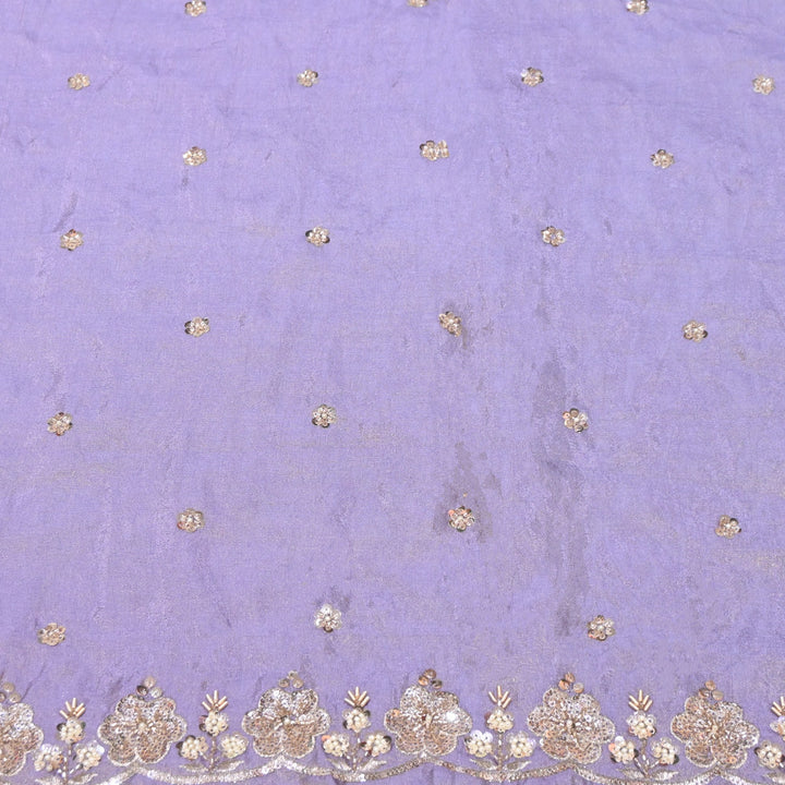 Tissue Moti & Sequins Embroidery Dupatta Fabric | Elegant Designer Party Wear Fabric | V2735C-04
