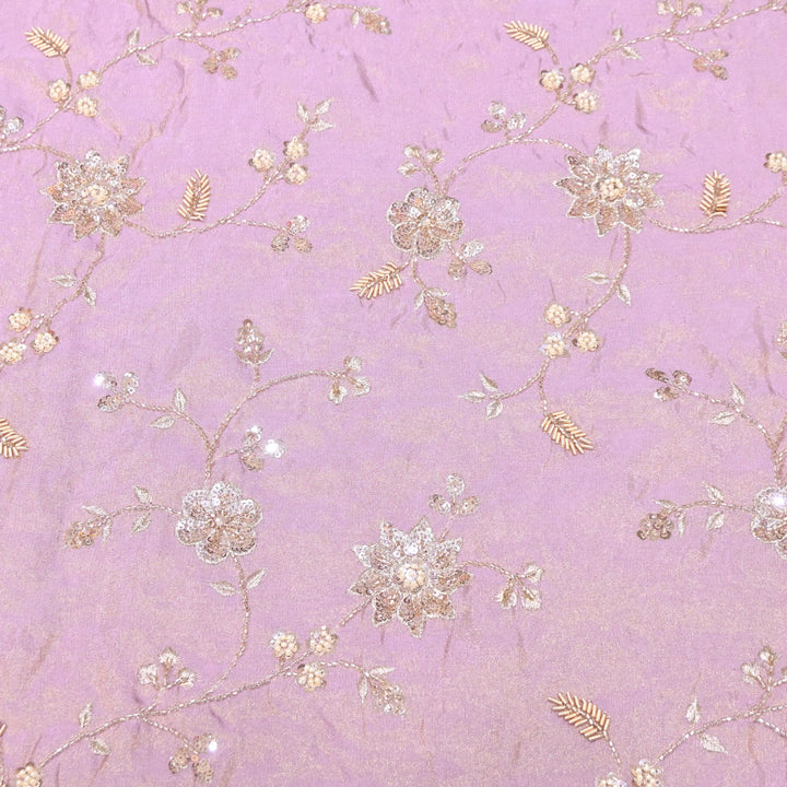 Tissue Moti & Sequins Embroidery Fabric | Elegant Designer Party Wear Fabric | V2734C-05