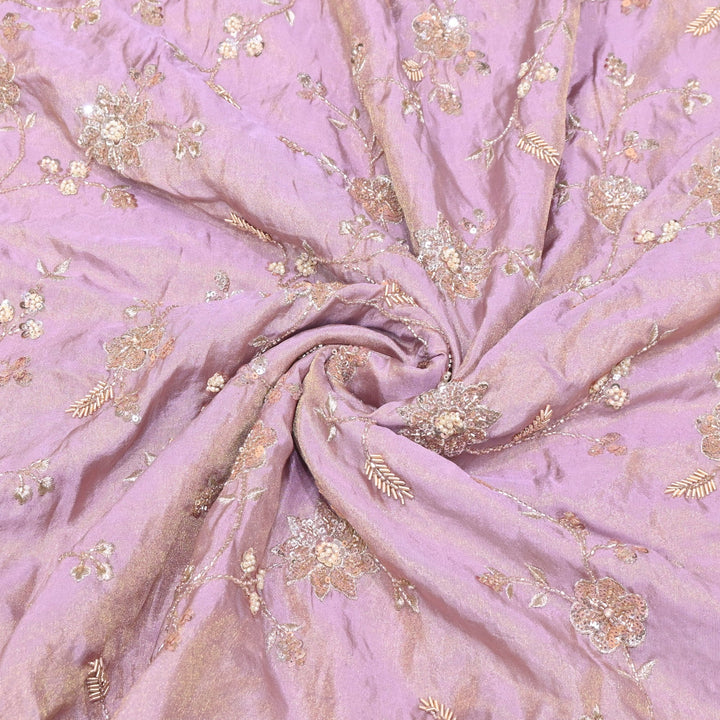 Tissue Moti & Sequins Embroidery Fabric | Elegant Designer Party Wear Fabric | V2734C-05