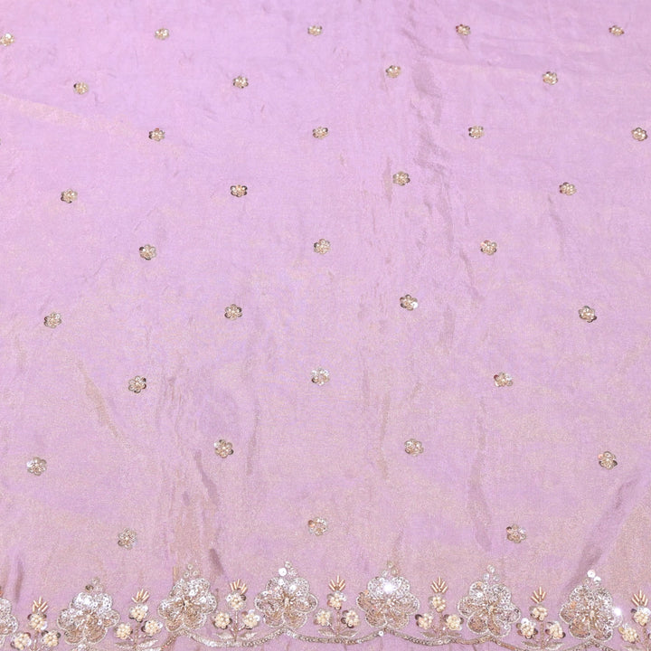 Tissue Moti & Sequins Embroidery Dupatta Fabric | Elegant Designer Party Wear Fabric | V2735C-05