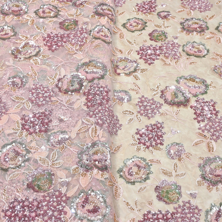 Premium Net Embroidery Fabric | Designer Net Fabric for Suits | 000648 | A1