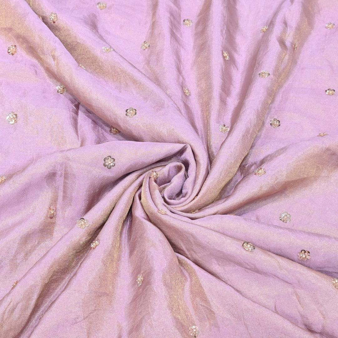 Tissue Moti & Sequins Embroidery Dupatta Fabric | Elegant Designer Party Wear Fabric | V2735C-05
