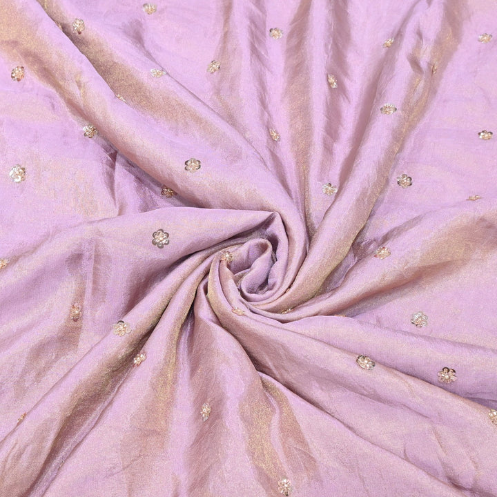 Tissue Moti & Sequins Embroidery Dupatta Fabric | Elegant Designer Party Wear Fabric | V2735C-05