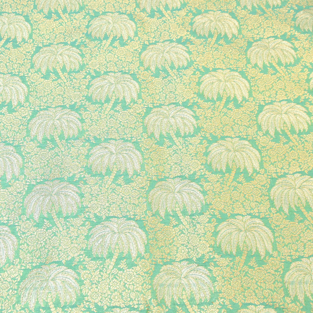 Silk Alfi Zari Brocade Fabric 44" | Luxury Traditional Designer Fabric | AS1856-01