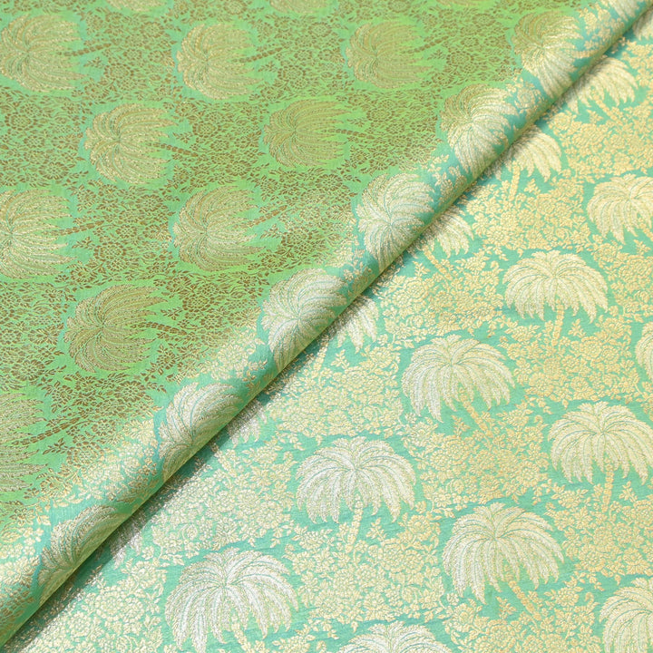 Silk Alfi Zari Brocade Fabric 44" | Luxury Traditional Designer Fabric | AS1856-01