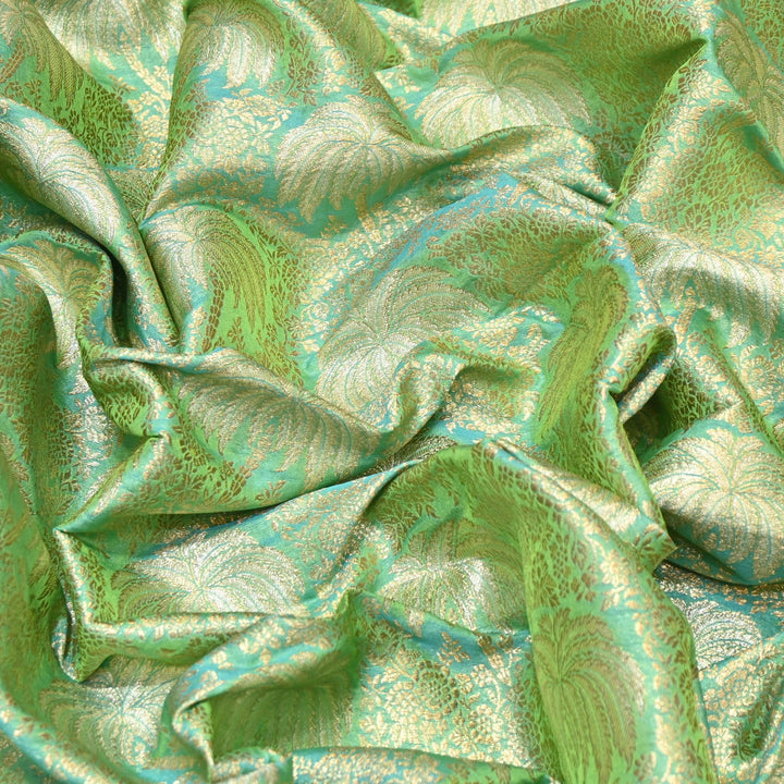 Silk Alfi Zari Brocade Fabric 44" | Luxury Traditional Designer Fabric | AS1856-01