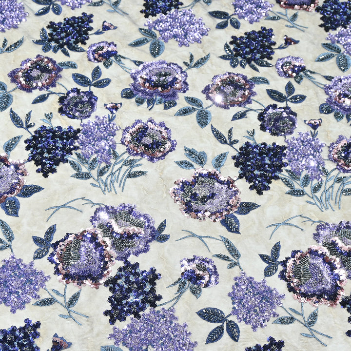 Premium Net Embroidery Fabric | Designer Net Fabric for Suits | 000648 | A2