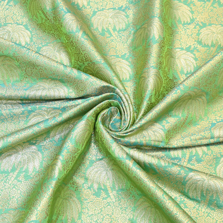 Silk Alfi Zari Brocade Fabric 44" | Luxury Traditional Designer Fabric | AS1856-01
