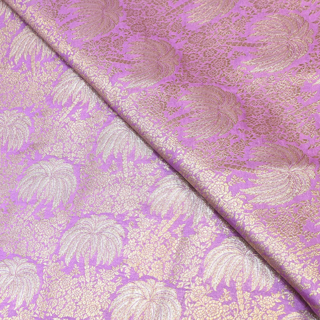 Silk Alfi Zari Brocade Fabric 44" | Luxury Traditional Designer Fabric | AS1856-02