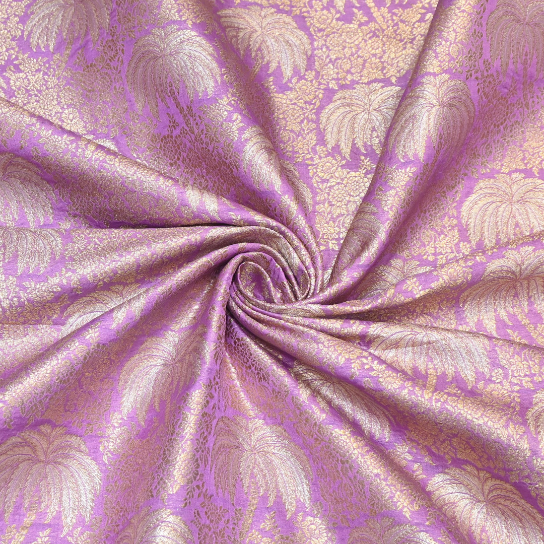 Silk Alfi Zari Brocade Fabric 44" | Luxury Traditional Designer Fabric | AS1856-02
