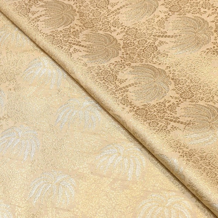 Silk Alfi Zari Brocade Fabric 44" | Luxury Traditional Designer Fabric | AS1856-03