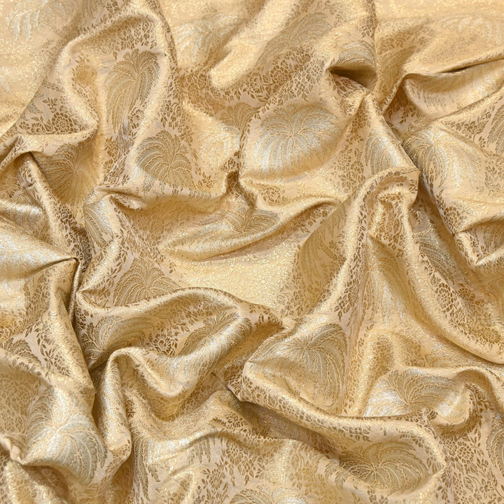 Silk Alfi Zari Brocade Fabric 44" | Luxury Traditional Designer Fabric | AS1856-03