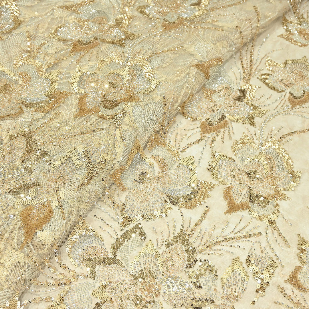 Premium Net Embroidery Fabric | Designer Net Fabric for Suits | 8852342 | 2