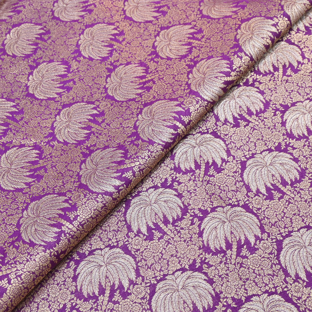 Silk Alfi Zari Brocade Fabric 44" | Luxury Traditional Designer Fabric | AS1856-05