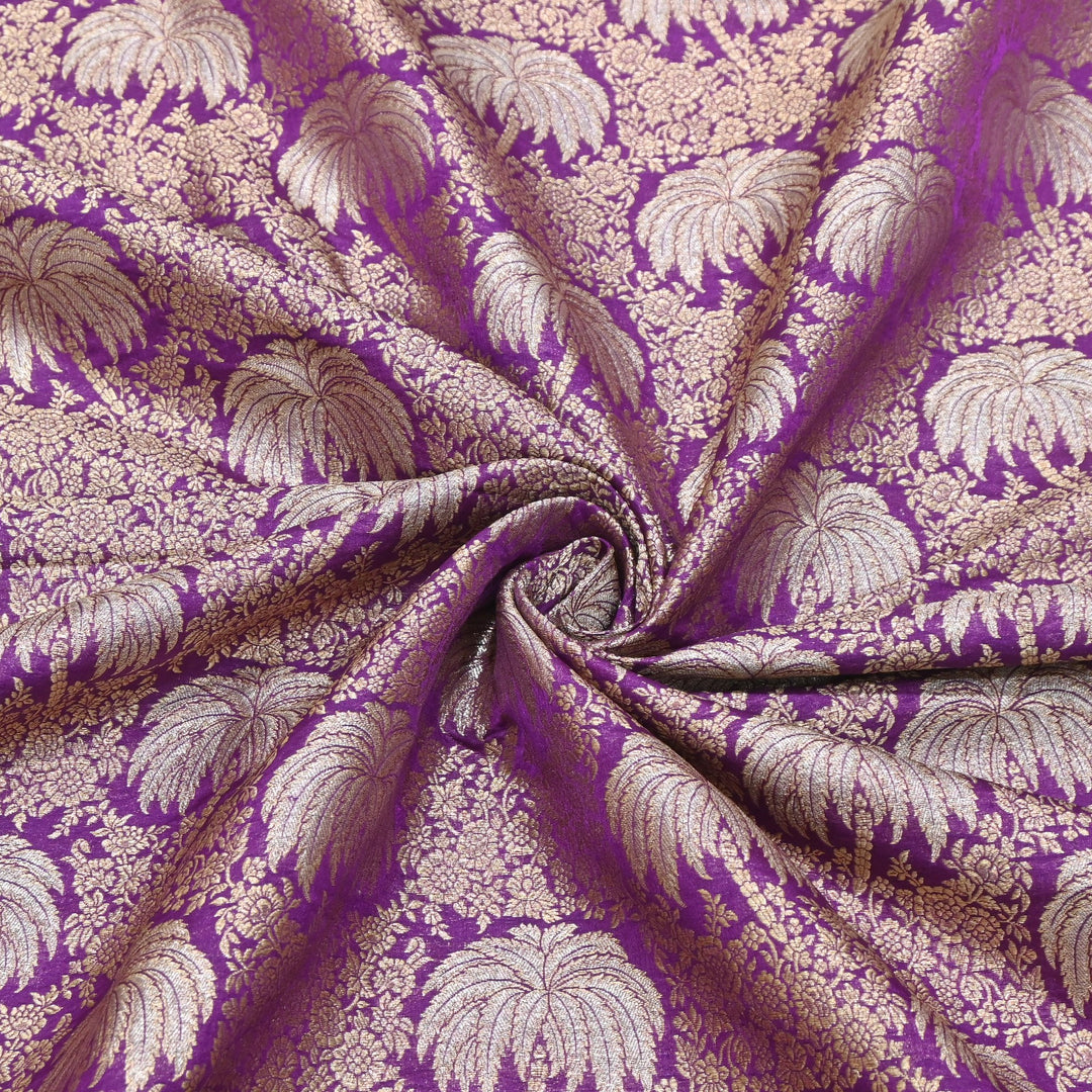 Silk Alfi Zari Brocade Fabric 44" | Luxury Traditional Designer Fabric | AS1856-05