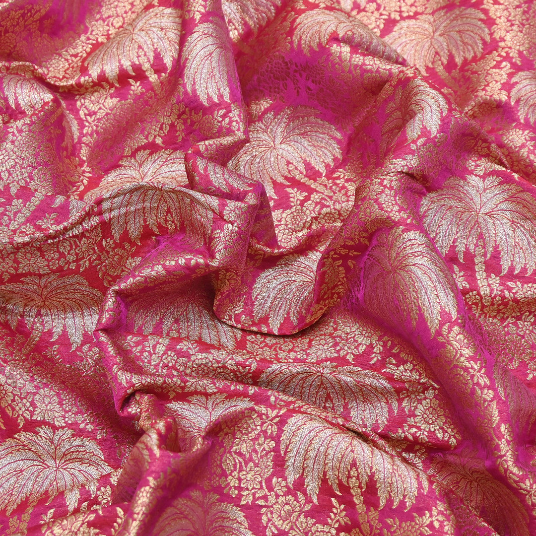 Silk Alfi Zari Brocade Fabric 44" | Luxury Traditional Designer Fabric | AS1856-06