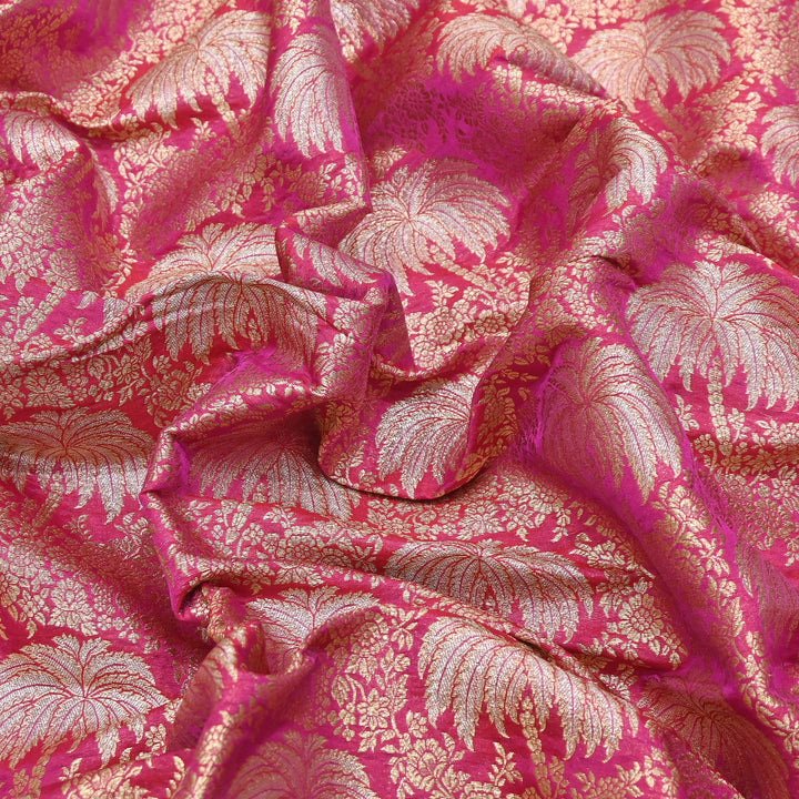 Silk Alfi Zari Brocade Fabric 44" | Luxury Traditional Designer Fabric | AS1856-06