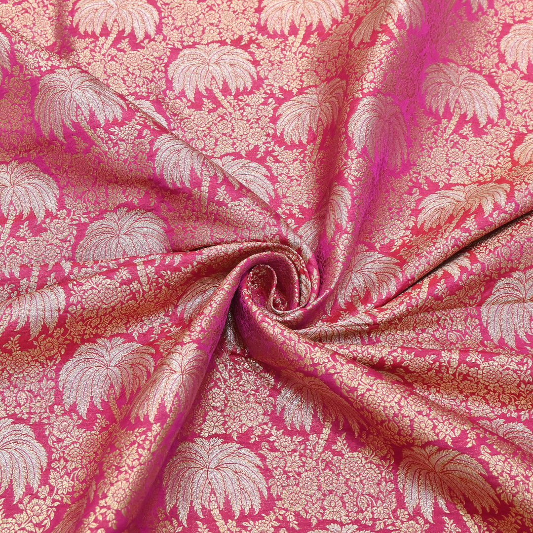 Silk Alfi Zari Brocade Fabric 44" | Luxury Traditional Designer Fabric | AS1856-06