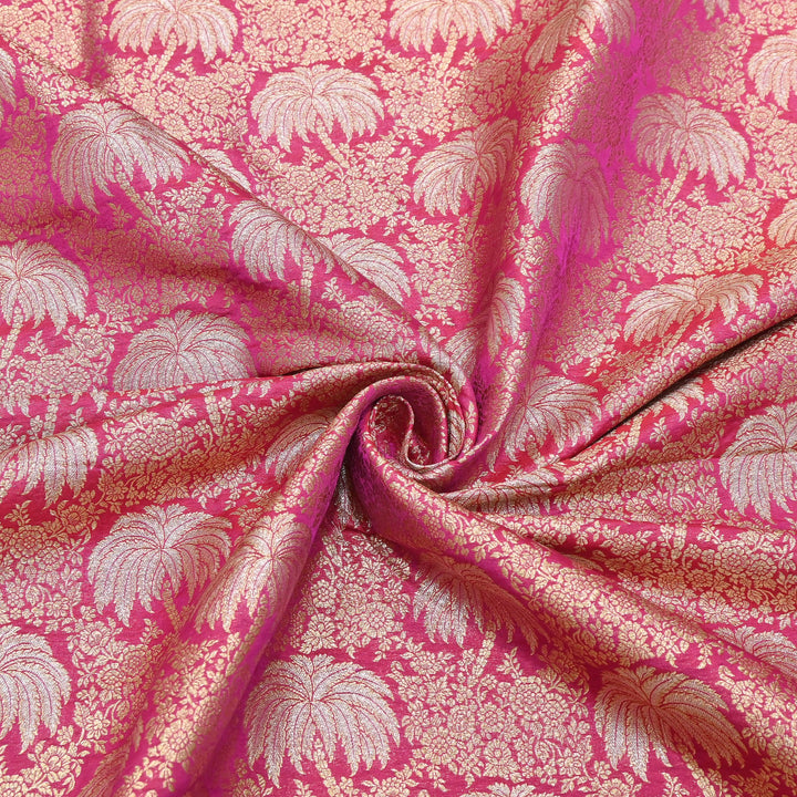 Silk Alfi Zari Brocade Fabric 44" | Luxury Traditional Designer Fabric | AS1856-06
