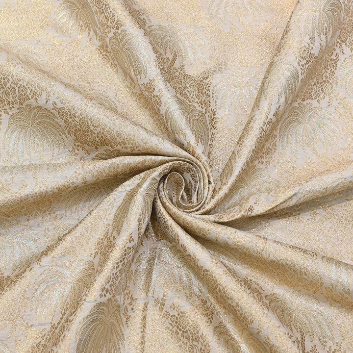 Silk Alfi Zari Brocade Fabric 44" | Luxury Traditional Designer Fabric | AS1856-07