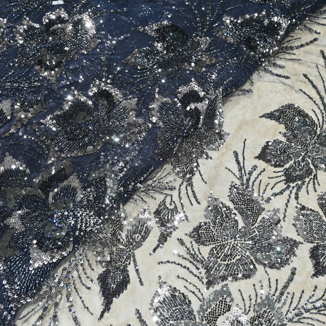 Premium Net Embroidery Fabric | Designer Net Fabric for Suits | 8852342 | 4