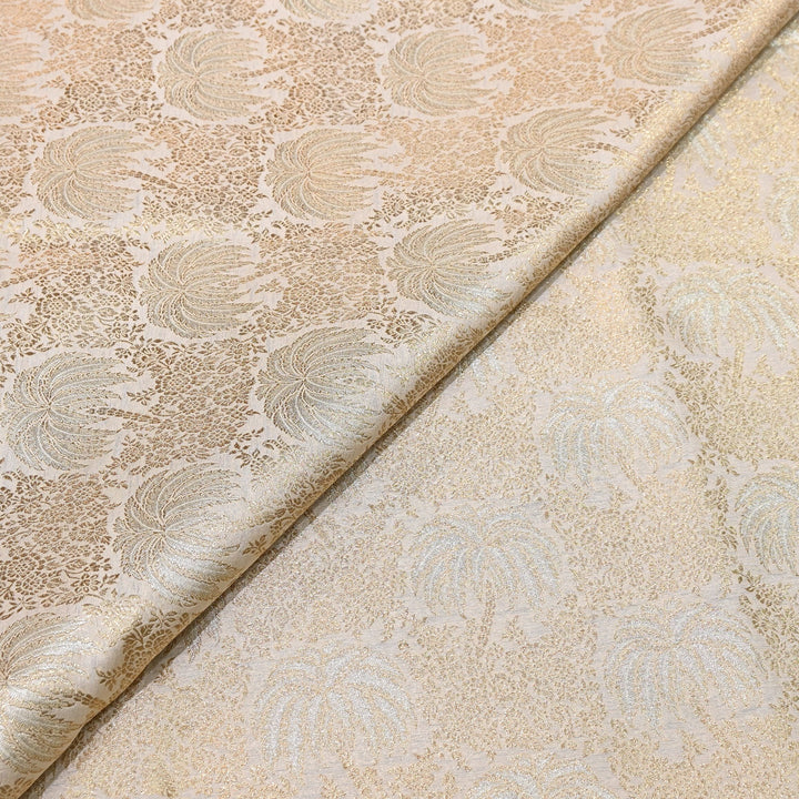 Silk Alfi Zari Brocade Fabric 44" | Luxury Traditional Designer Fabric | AS1856-07