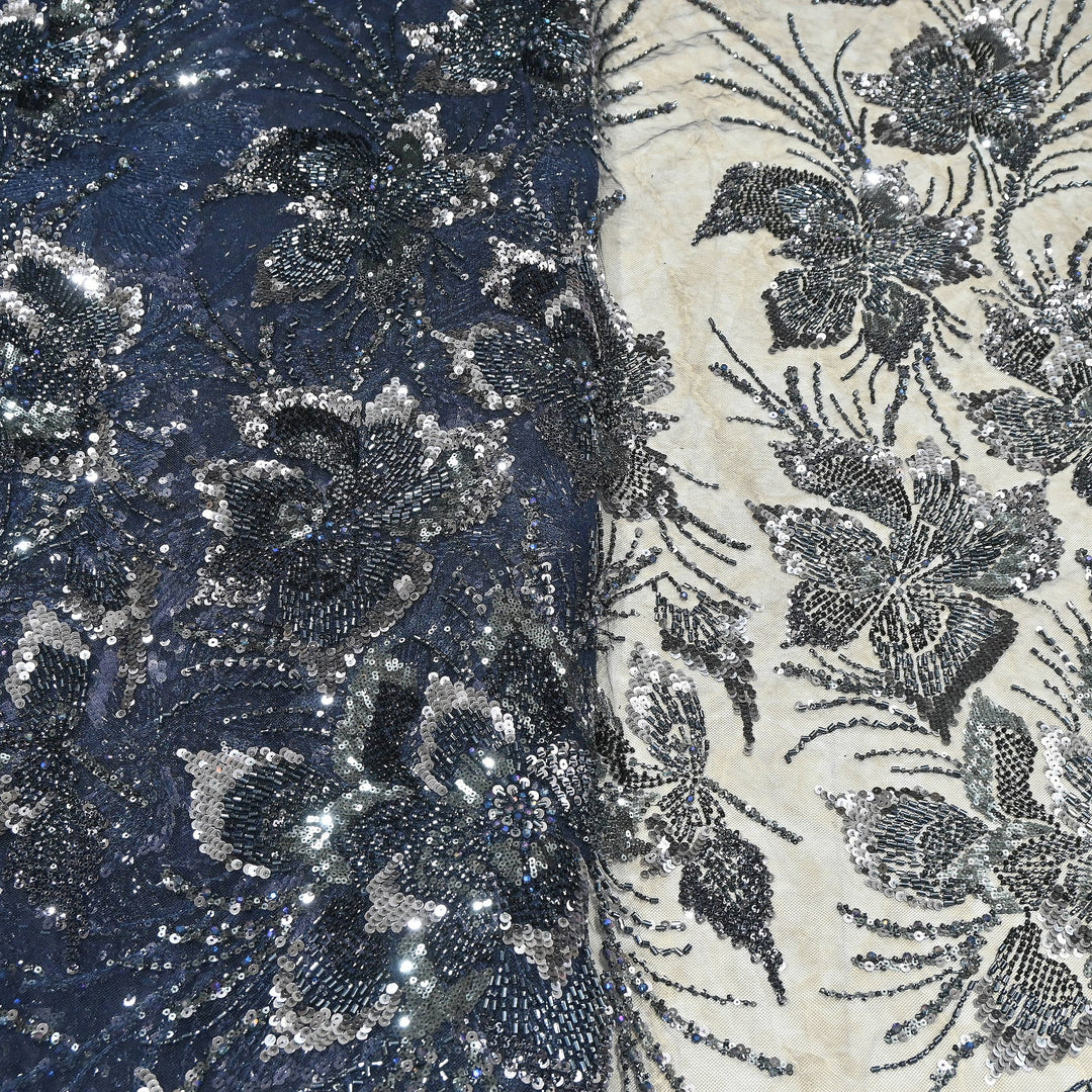 Premium Net Embroidery Fabric | Designer Net Fabric for Suits | 8852342 | 4