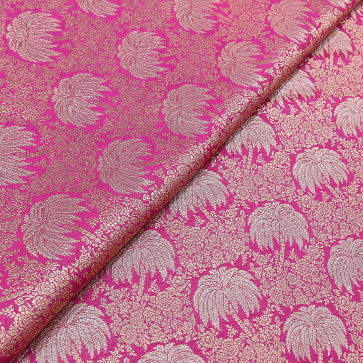 Silk Alfi Zari Brocade Fabric 44" | Luxury Traditional Designer Fabric | AS1856-08