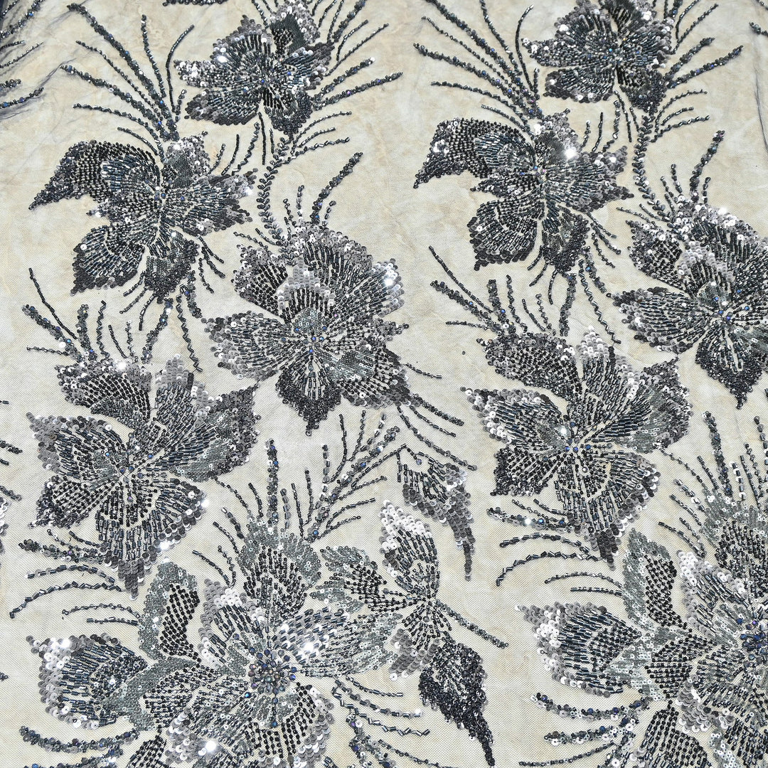 Premium Net Embroidery Fabric | Designer Net Fabric for Suits | 8852342 | 4