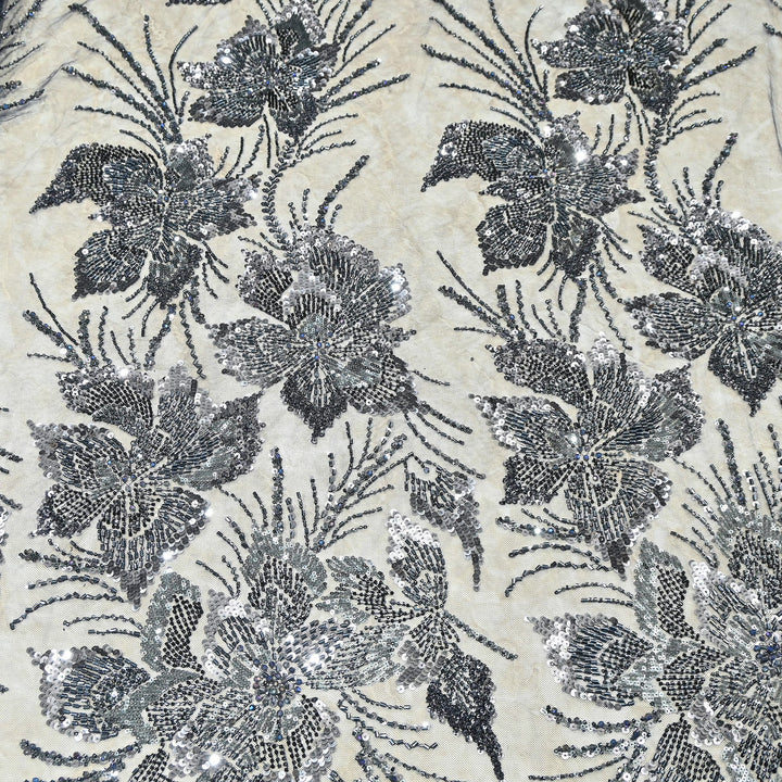 Premium Net Embroidery Fabric | Designer Net Fabric for Suits | 8852342 | 4