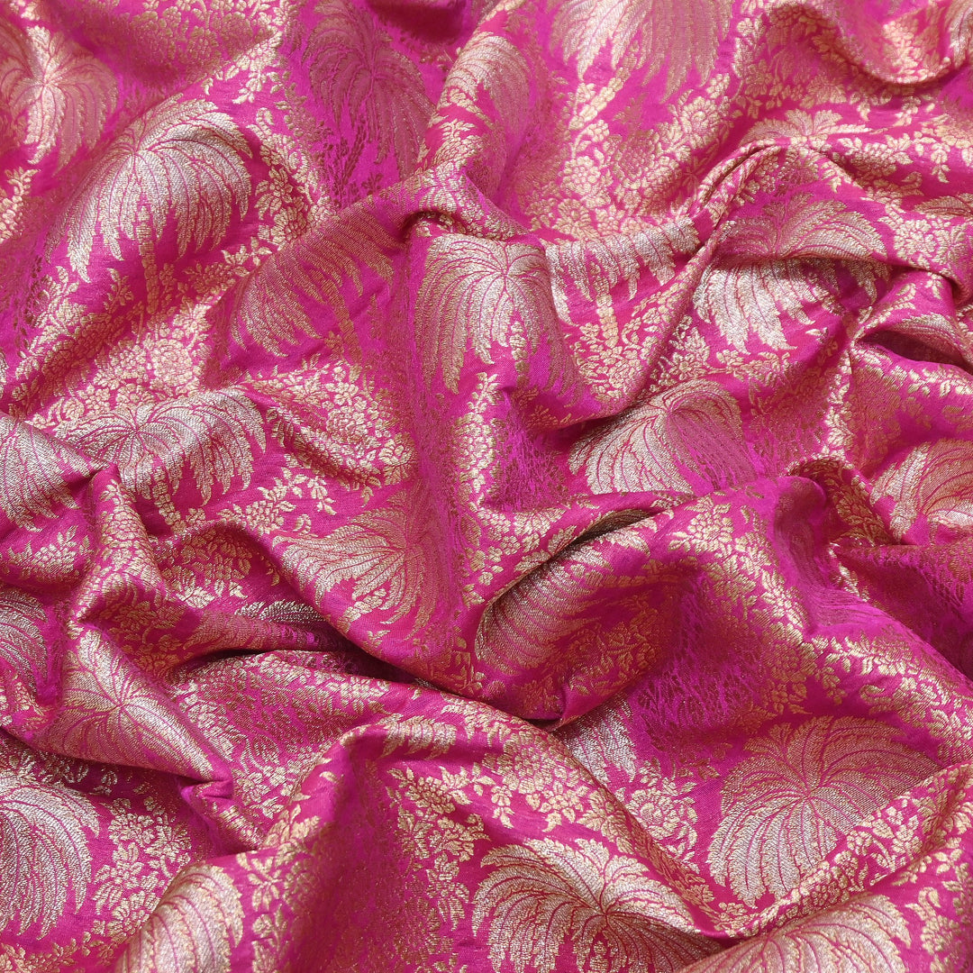 Silk Alfi Zari Brocade Fabric 44" | Luxury Traditional Designer Fabric | AS1856-08