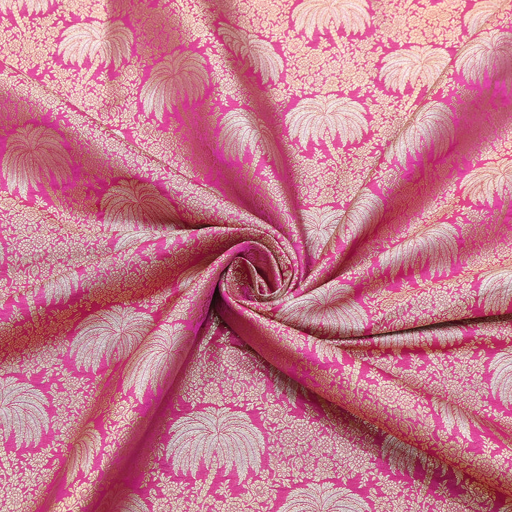 Silk Alfi Zari Brocade Fabric 44" | Luxury Traditional Designer Fabric | AS1856-08