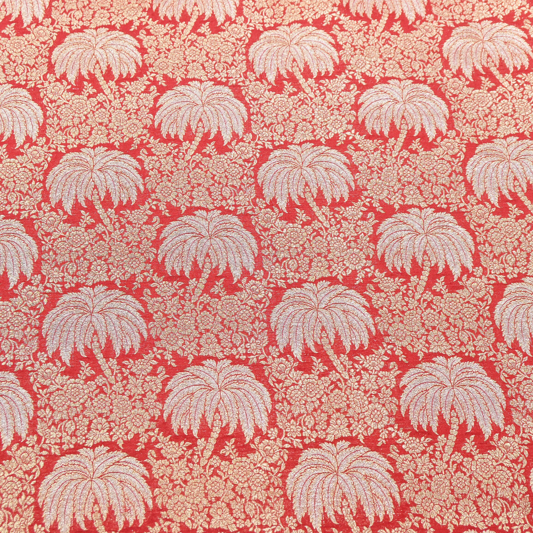 Silk Alfi Zari Brocade Fabric 44" | Luxury Traditional Designer Fabric | AS1856-09