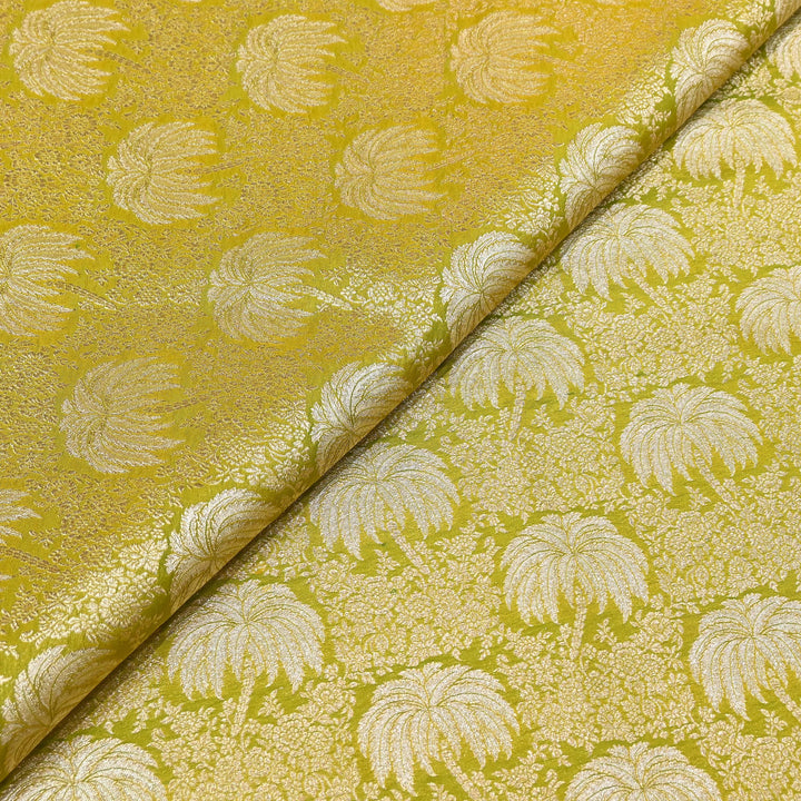 Silk Alfi Zari Brocade Fabric 44" | Luxury Traditional Designer Fabric | AS1856-10